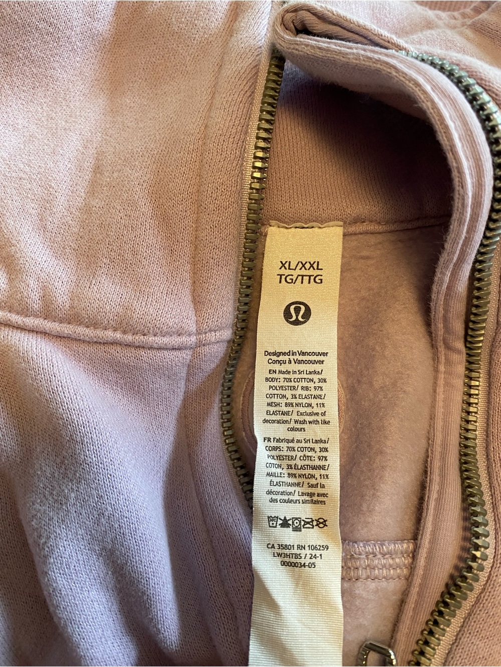 Lululemon Women’s Scuba Oversized Funnel Neck Half Zip size XL/XXL - Picture 2 of 2